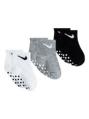 črna - Nike Kids Little Gripper Socks 3 Pack - Slika 2 iz 4