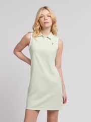 U.S. Polo Assn. Green Womens Fitted Sleeveless Polo Dress - Image 1 of 1