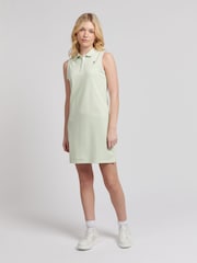 U.S. Polo Assn. Green Womens Fitted Sleeveless Polo Dress - Image 3 of 7
