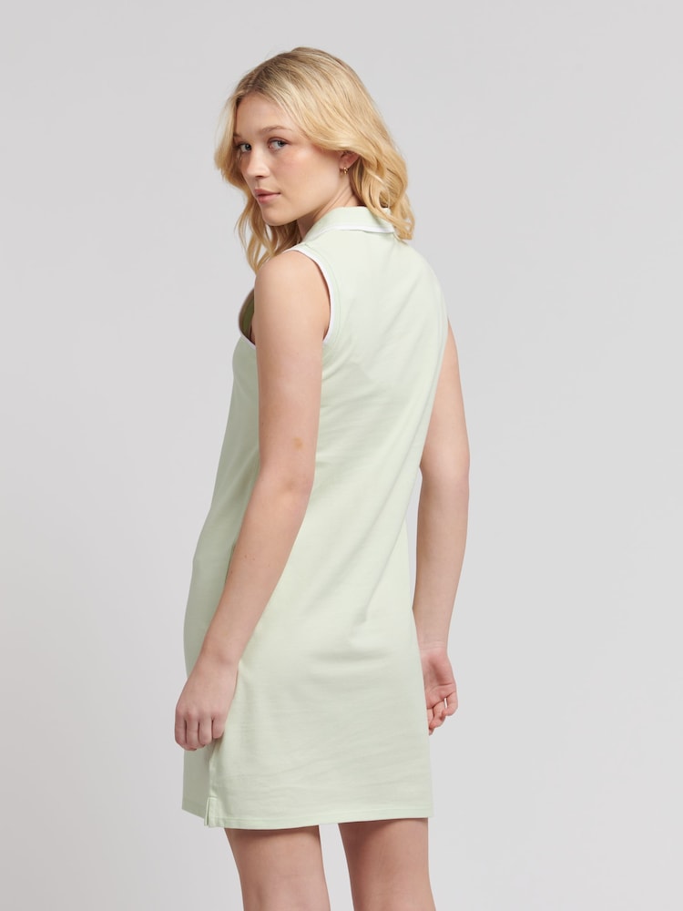 Buy U.S. Polo Assn. Green Womens Fitted Sleeveless Polo Dress from Next USA
