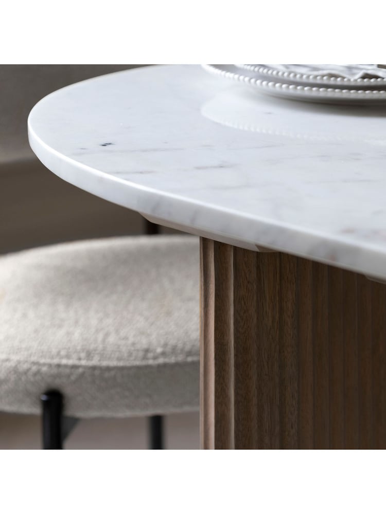 Gallery Home Grey Kenitra Marble Dining Table - Image 2 of 7