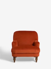 Laura Ashley Annaly Velvet Terracotta Clipsham Accent Chair - Image 3 of 8