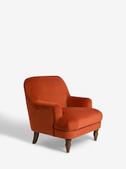 Laura Ashley Annaly Velvet Terracotta Clipsham Accent Chair - Image 4 of 8