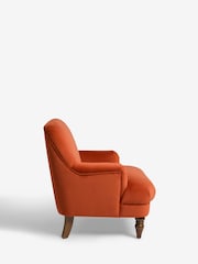 Laura Ashley Annaly Velvet Terracotta Clipsham Accent Chair - Image 5 of 8