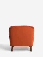 Laura Ashley Annaly Velvet Terracotta Clipsham Accent Chair - Image 6 of 8