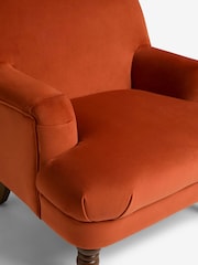 Laura Ashley Annaly Velvet Terracotta Clipsham Accent Chair - Image 7 of 8