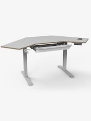 Koble White Gino Corner Height Adjustable Desk With Drawer - Image 2 of 2