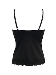 Pour Moi Black Cotton Lace Trim Hidden Underwired Bra Cami Top - Image 7 of 7