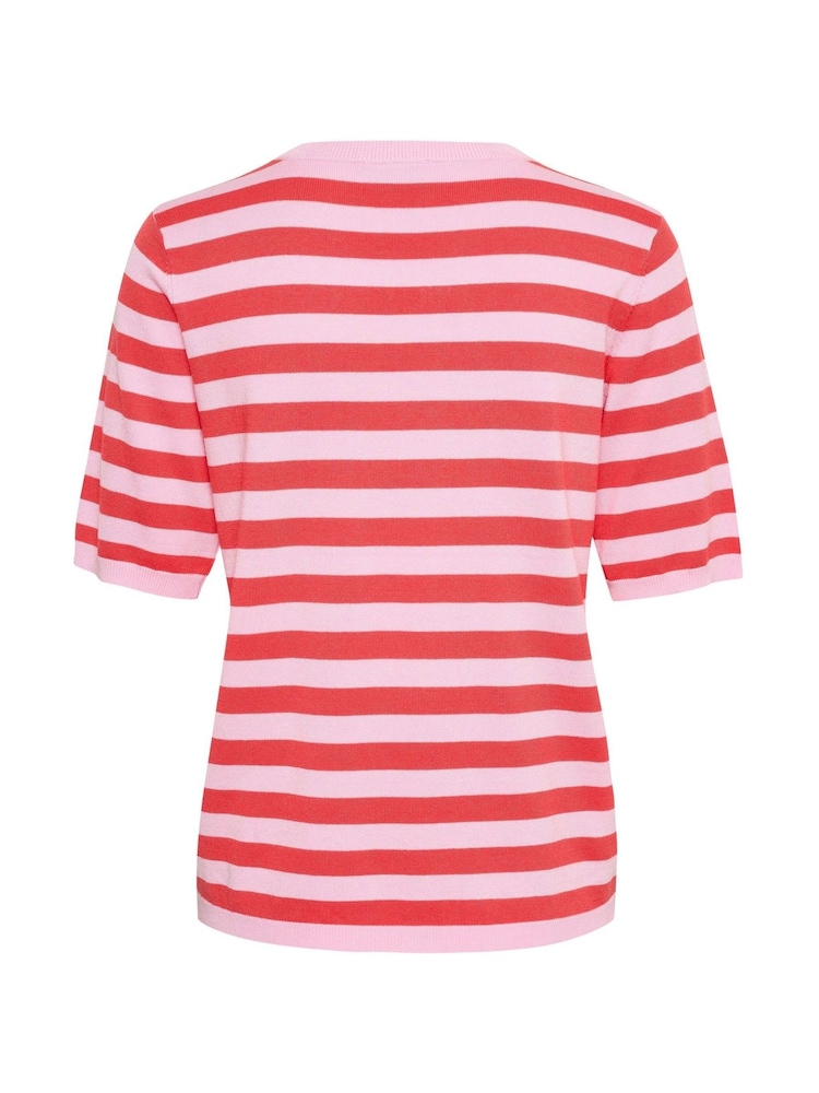 Kaffe Lizza Short Sleeve Stripes Pullover Jumper - Image 6 of 6