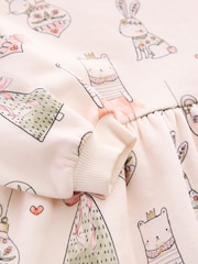 Cream Christmas Sweat Dress (3mths-7yrs) - Image 7 of 8