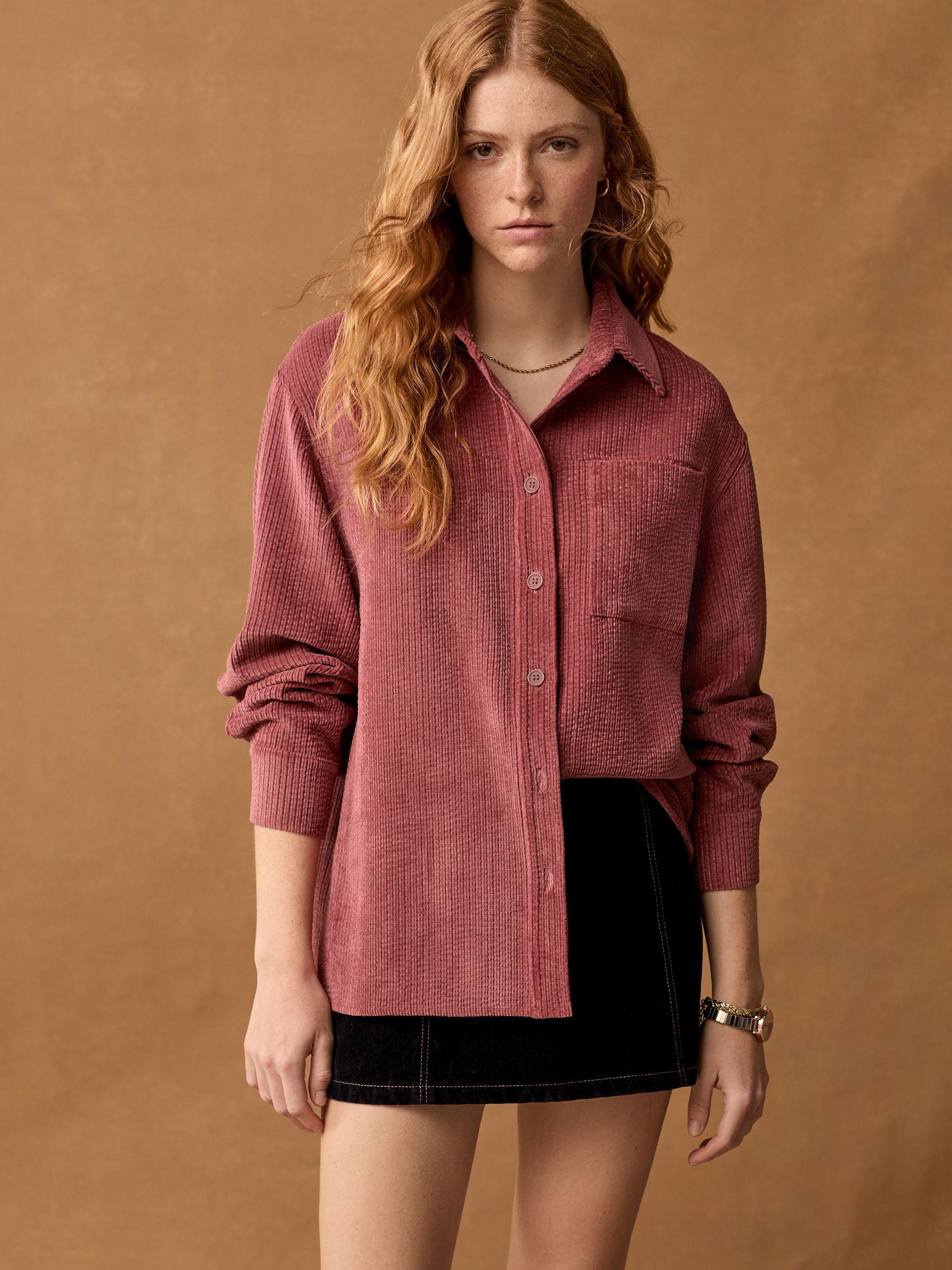 Buy Rose Pink Long Sleeve Corduroy Shacket from the Next UK online shop