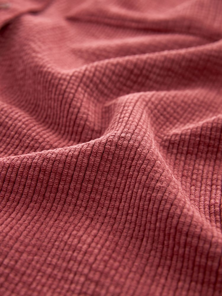 Rose Pink Long Sleeve Corduroy Shacket - Image 6 of 6