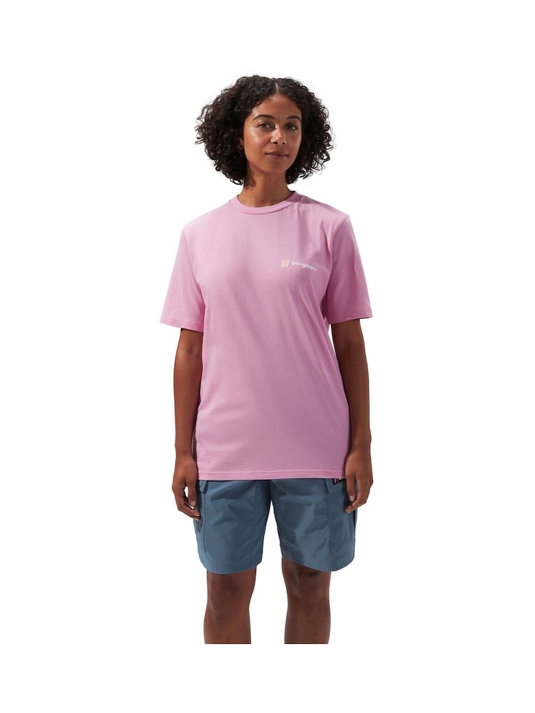Berghaus Purple Climbing Record Short Sleeve 100% Cotton T-Shirt - Image 1 of 11 Berghaus Purple Climbing Record Short Sleeve 100% Cotton T-Shirt - Image 1 of 11