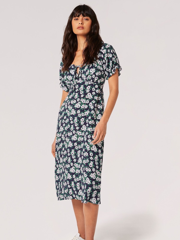 Apricot Black Modal Palazzo Jersey Jumpsuit - Image 1 of 4