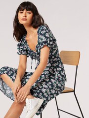 Apricot Black Modal Palazzo Jersey Jumpsuit - Image 3 of 4
