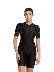 Zoggs Stellar UPF50+ Kneesuit Black Swimsuit With Removable Foam Cup Support - Image 1 of 6