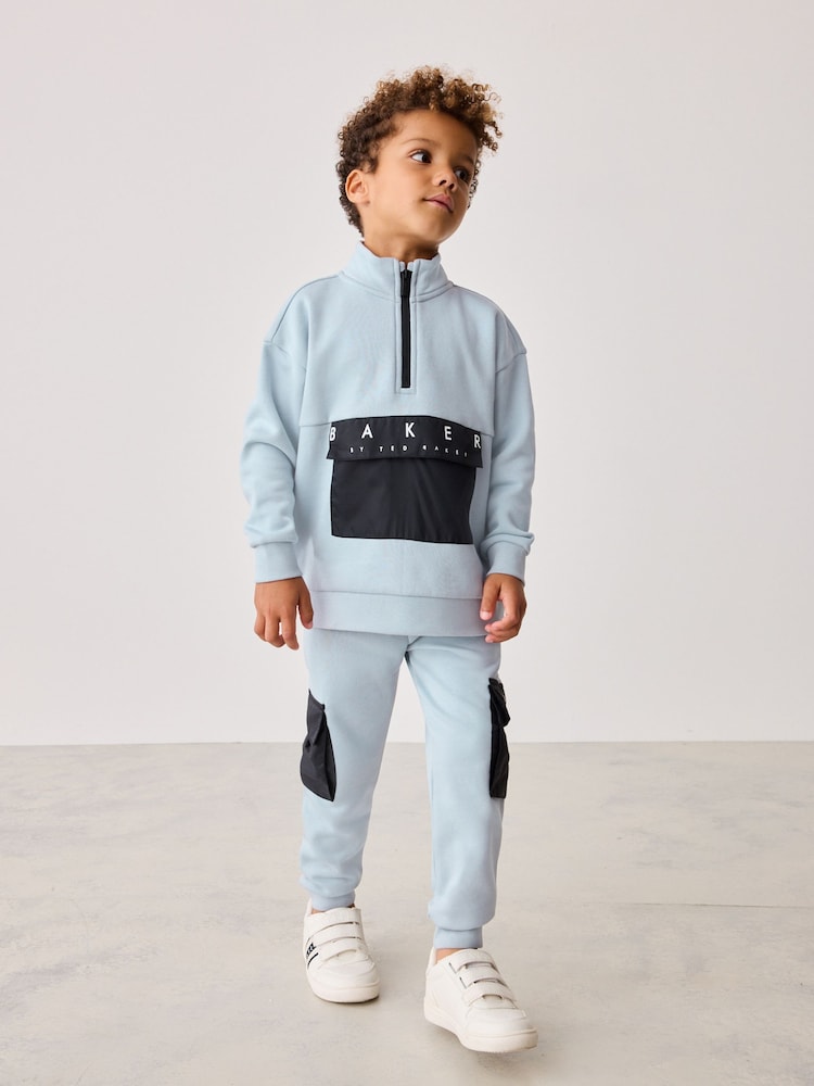 Baker by Ted Baker Funnel Zip Neck Sweatshirt and Joggers Set - Image 1 of 12