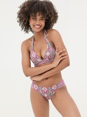 FatFace Pink Porth Detail Paisley Bikini Bottoms - Image 1 of 4