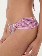 FatFace Pink Porth Detail Paisley Bikini Bottoms - Image 3 of 4