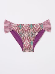 FatFace Pink Porth Detail Paisley Bikini Bottoms - Image 4 of 4