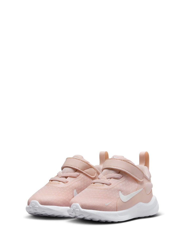 Nike Pale Pink Infant Revolution 7 Trainers - Image 2 of 7
