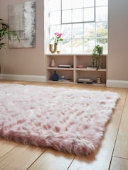 Laurence Llewelyn-Bowen Rose Plain Shaggy Mayfair Rug - Image 2 of 6