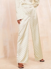 Friends Like These Black/White Stripe Wide Leg Trousers Co Ord - Image 2 of 5
