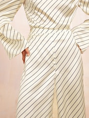 Friends Like These Black/White Stripe Wide Leg Trousers Co Ord - Image 4 of 5