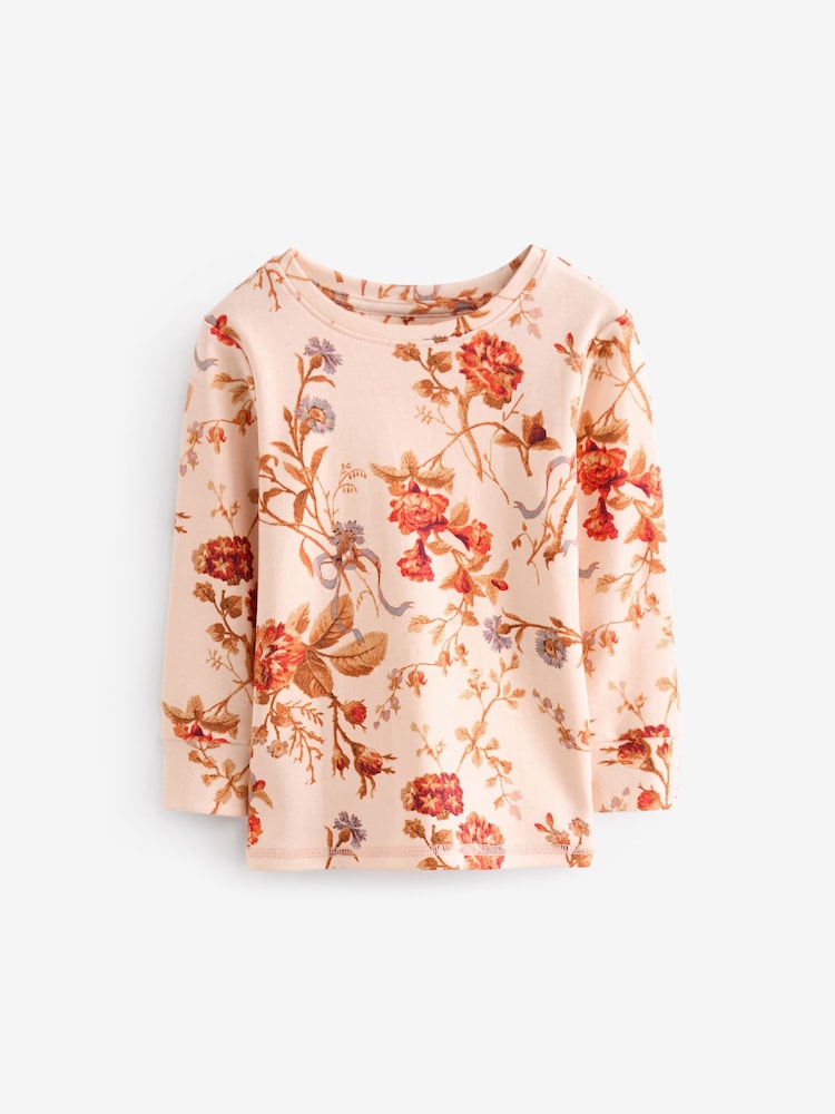Pink/Purple/Cream Floral Snuggle Pyjamas 3 Pack (9mths-16yrs) - Image 12 of 14