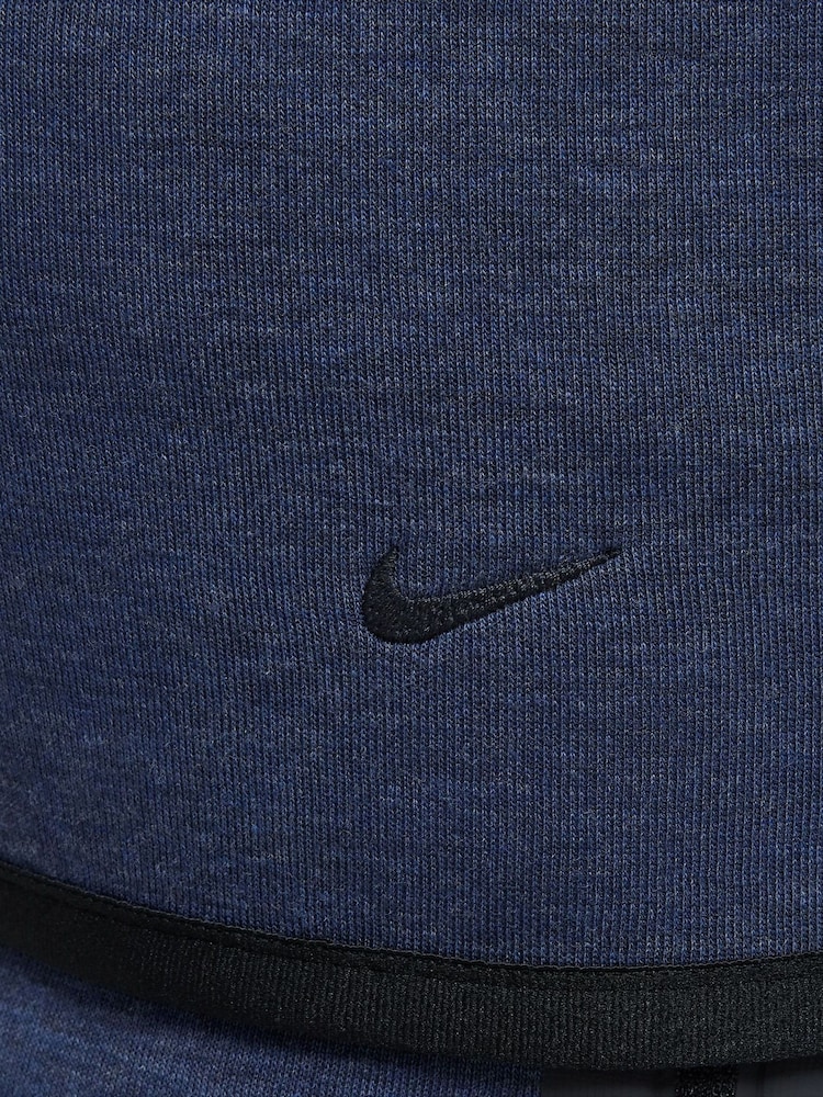Nike Dark Blue BeigeWhite Tech Fleece Zip Up Hoodie - Image 9 of 9