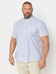 BadRhino Big & Tall White Checked 100% Cotton Shirt - Image 2 of 4