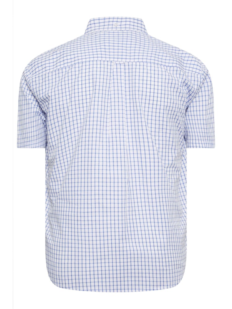 BadRhino Big & Tall White Checked 100% Cotton Shirt - Image 4 of 4