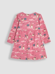 JoJo Maman Bébé Pink Homestead Friends Button Front Dress - Image 2 of 3
