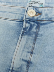 River Island Blue Curve High Rise Tummy Hold Flare 100% Cotton Jeans - Image 6 of 7