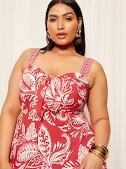 Curves Like These Летние платья-миди с закрученным передом - Изображение 2 из 4