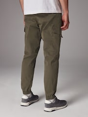 Marron fauve - Ajustement régulier - Pantalon cargo style militaire en tissu stretch - Image 3 of 11