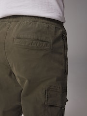 Marron fauve - Ajustement régulier - Pantalon cargo style militaire en tissu stretch - Image 5 of 11