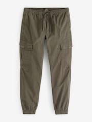 Marron fauve - Ajustement régulier - Pantalon cargo style militaire en tissu stretch - Image 7 of 11