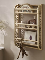 Cuddleco Natural Aria Rattan Wave Bookshelf - Image 1 of 4