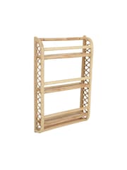 Cuddleco Natural Aria Rattan Wave Bookshelf - Image 3 of 4