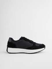 Black Forever Comfort® Suede Stitch Detail Chunky Trainers - Image 4 of 7