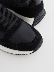 Black Forever Comfort® Suede Stitch Detail Chunky Trainers - Image 6 of 7
