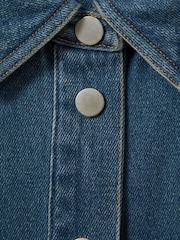 Reiss Indigo Elsa Belted Denim Midi Dress - Image 6 of 6