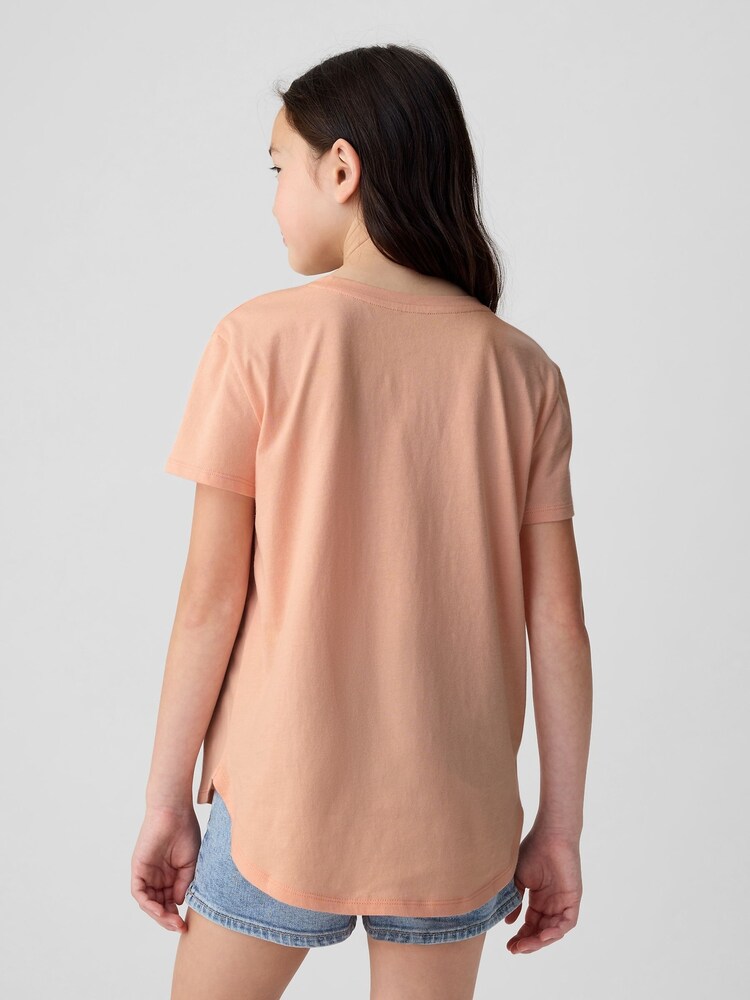 Gap Orange Seahorse Cotton Flippy Sequin Graphic Short Sleeve T-Shirt (4-13yrs) - Image 2 of 4