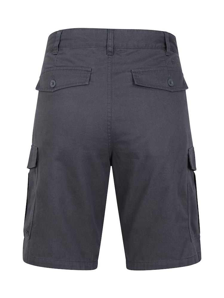 Mountain Warehouse Black/Grey Mens Lakeside 100% Cotton Cargo Shorts - Image 3 of 5