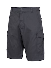 Negro/gris - Pantalones cortos cargo para hombre 100% algodón Lakeside de Mountain Warehouse - Imagen 4 de 5