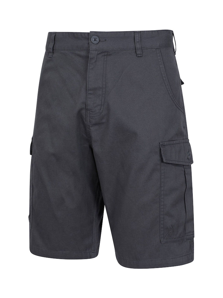 Mountain Warehouse Black/Grey Mens Lakeside 100% Cotton Cargo Shorts - Image 4 of 5