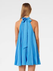 Forever New Blue Sammy Pleated Mini Swing Dress - Image 4 of 5