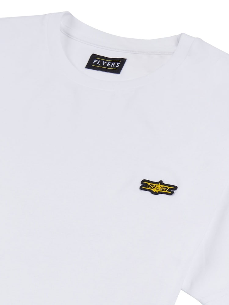 Weiß - Flyers Mens Classic Fit 100% Cotton T-Shirt - Bild 7 von 7