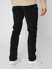 Threadbare Black Cotton Corduroy 5 Pocket Trousers With Stretch - Image 2 of 4